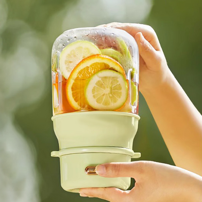 2-in-1 Electric Blender Water Bottle with Removable Straw