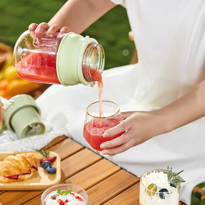 2-in-1 Electric Blender Water Bottle with Removable Straw