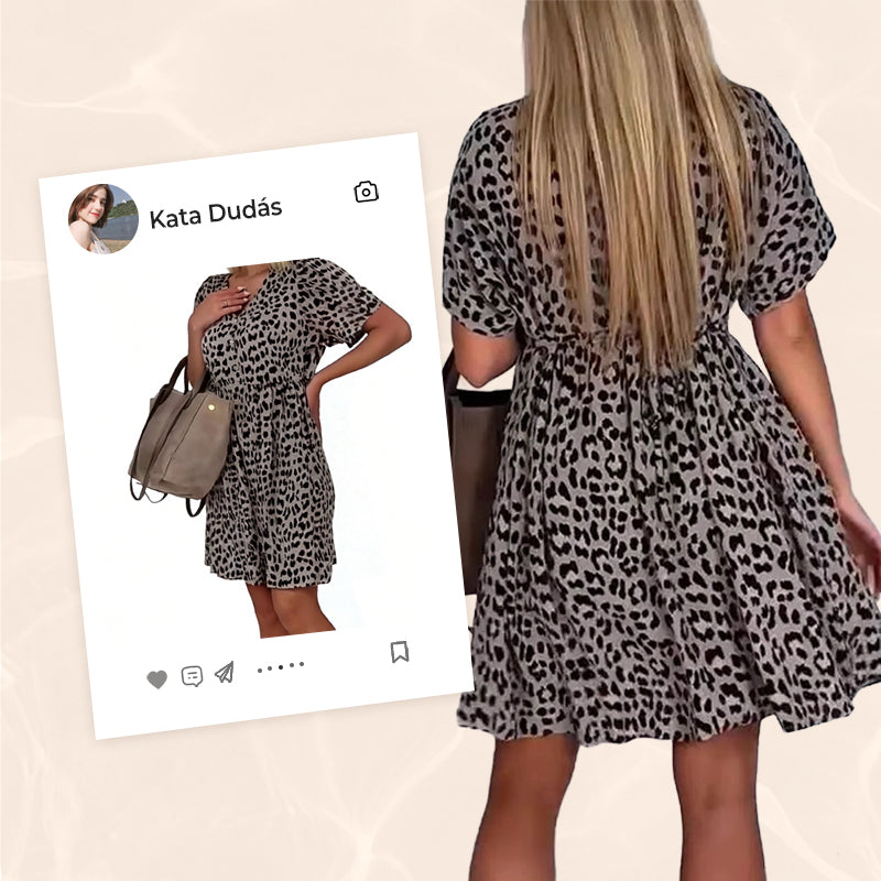 🔥Last Day Promotion 50% OFF💖Women's Casual V-Neck Short Sleeve Dress