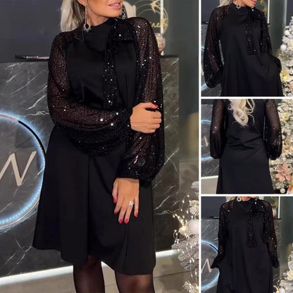 👠SIZE:S-3XL💋Women’s Sparkly Sequin Patchwork Dress