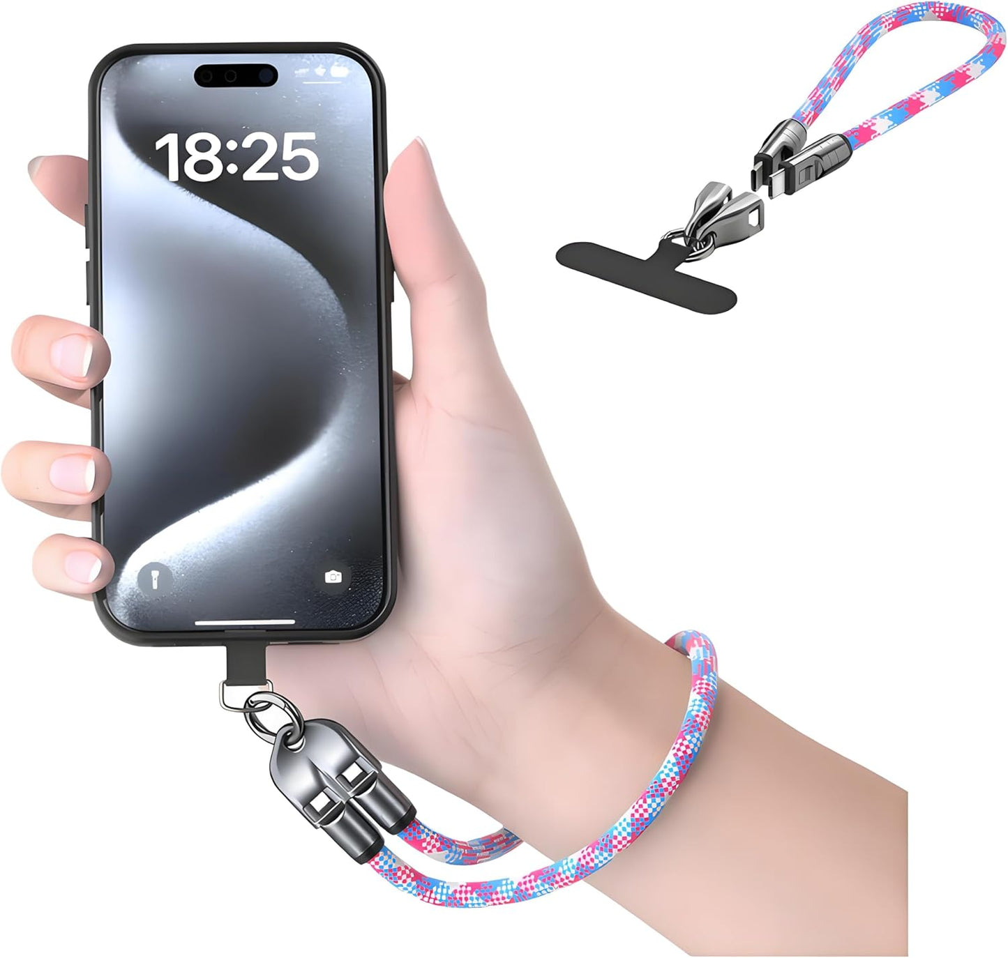 🔥 LAST DAY PROMOTION - 50%OFF 🔥2 IN 1 Cell Phone Lanyard Fast Charging Data Cable