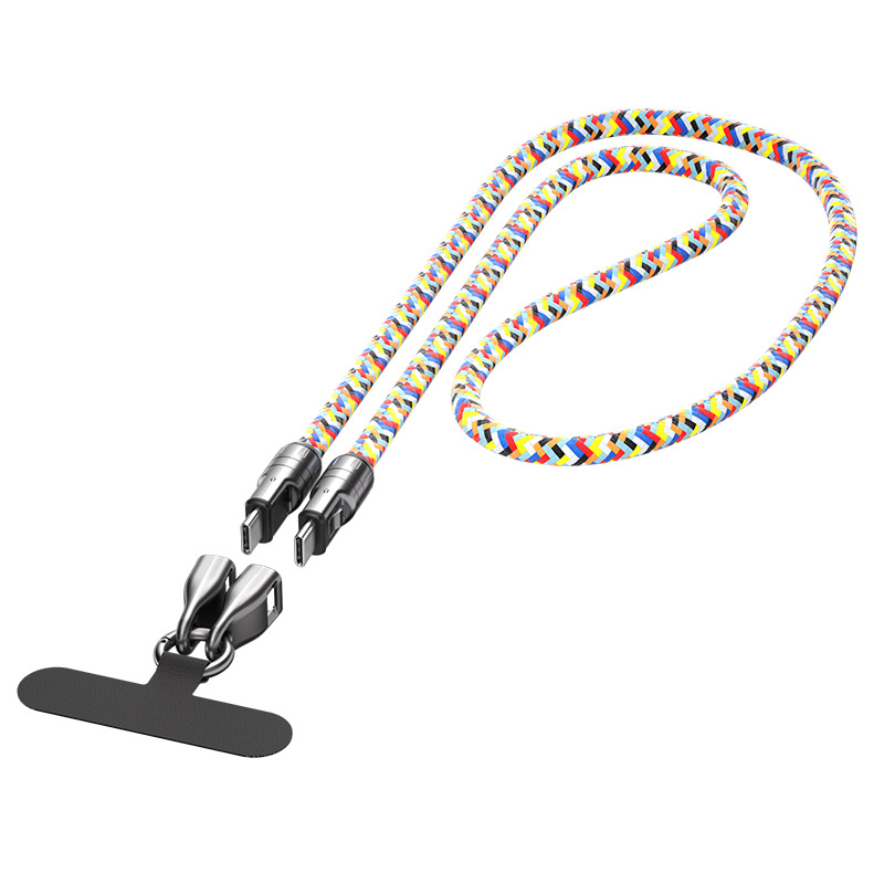 🔥 LAST DAY PROMOTION - 50%OFF 🔥2 IN 1 Cell Phone Lanyard Fast Charging Data Cable