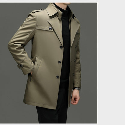 🔥50% discount🔥Men's Medium-Length Trench Coat with Detachable Inner