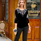 ⏳Time-limited Special⏰Women's Velvet Rhinestone Top & Pants Set
