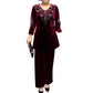 ⏳Time-limited Special⏰Women's Velvet Rhinestone Top & Pants Set