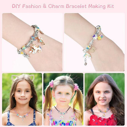 💥 50% OFF! 🎁 Charm Bracelet Jewelry Making Kit – Fun & Creative Crafting for All Ages 🎄