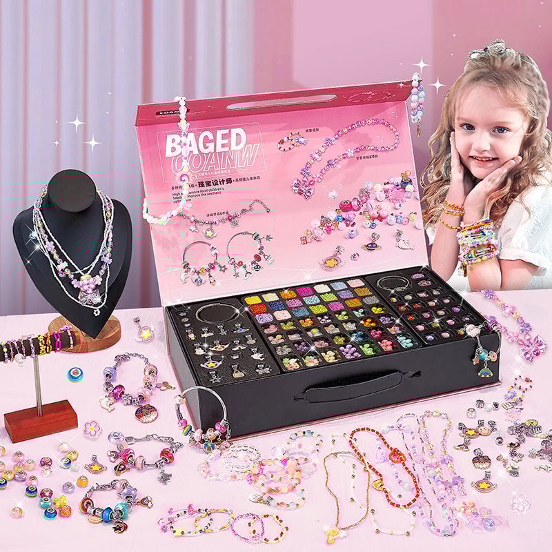 💥 50% OFF! 🎁 Charm Bracelet Jewelry Making Kit – Fun & Creative Crafting for All Ages 🎄