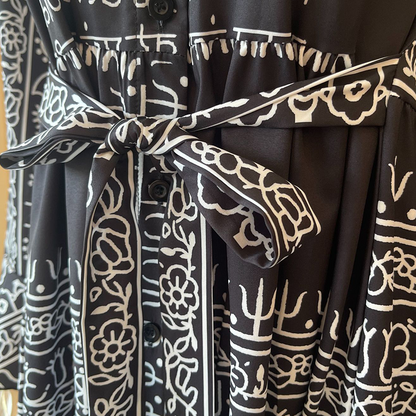 Women’s Casual Printed V-Neck Flowy Dress