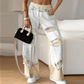🍁Early Autumn Special Offer✨Patchwork Denim Elastic Drawstring Wide-Leg Pants