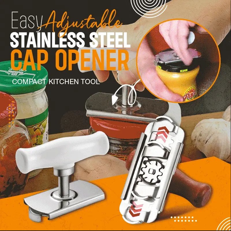 🔥Easy Adjustable Stainless Steel Cap Opener
