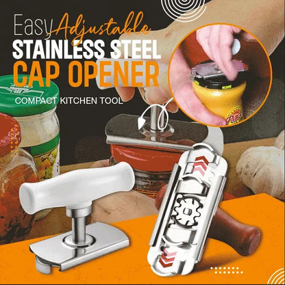 🔥Easy Adjustable Stainless Steel Cap Opener