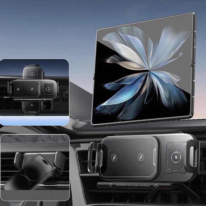 📱Last Day Special Sale 49% OFF⚡2-in-1 Foldable Car Phone Holder & Wireless Charger