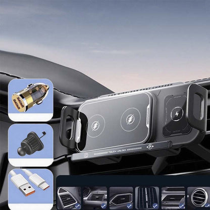 📱Last Day Special Sale 49% OFF⚡2-in-1 Foldable Car Phone Holder & Wireless Charger