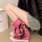 Women's Retro Flat Slouch Mid-Calf Canvas Boots