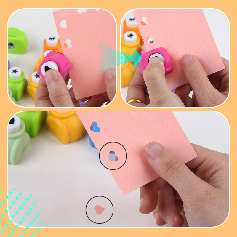 ✂️ BUY 2 GET 1 FREE! 🎨 DIY Paper Punch Set for Kids - Create Fun Shapes (Stars/Hearts/Animals) for Crafting & Scrapbooking 🧒✨