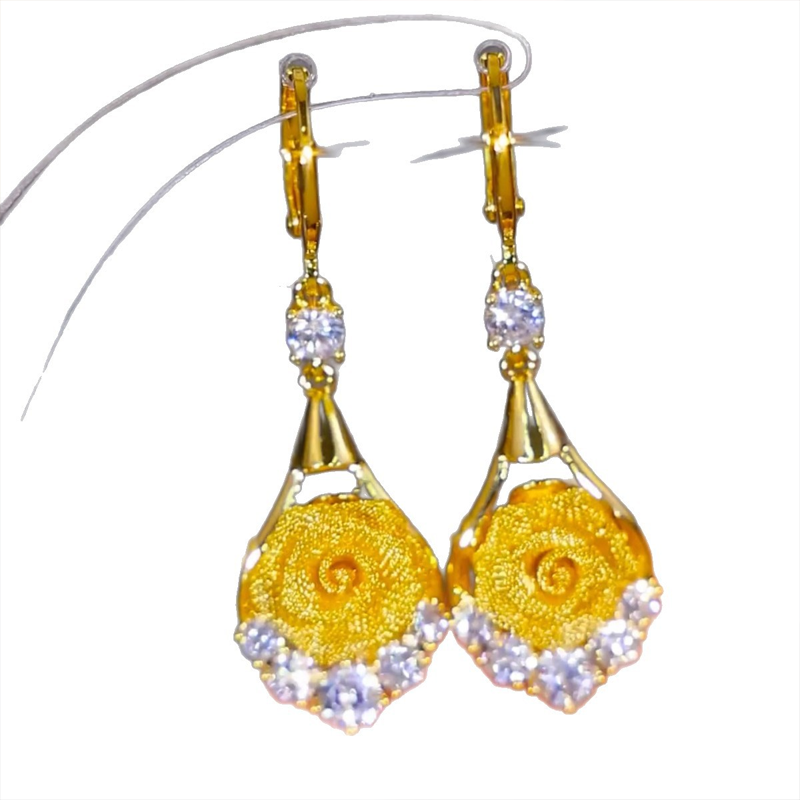 Elegant Mesh Rose Earrings
