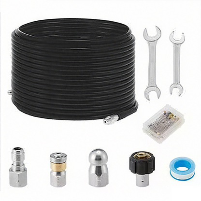 💦 69% OFF INSTANT! 🚿 5800PSI Sewer Jetter Kit - High-Pressure Nozzle & Hose for Clogged Drains/Pipes, Compatible with Most Pressure Washers 🔧📦