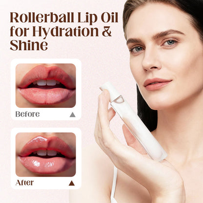 ✨ Rollerball Lip Oil for Hydration & Shine💋