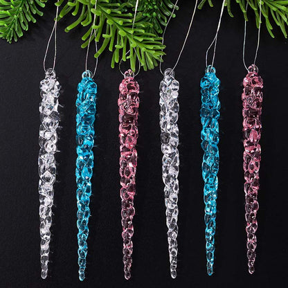 🔥LAST DAY SALE 50% OFF🔥 12PCS Glittering Christmas Tree Icicle Decorations