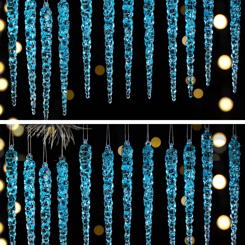 🔥LAST DAY SALE 50% OFF🔥 12PCS Glittering Christmas Tree Icicle Decorations