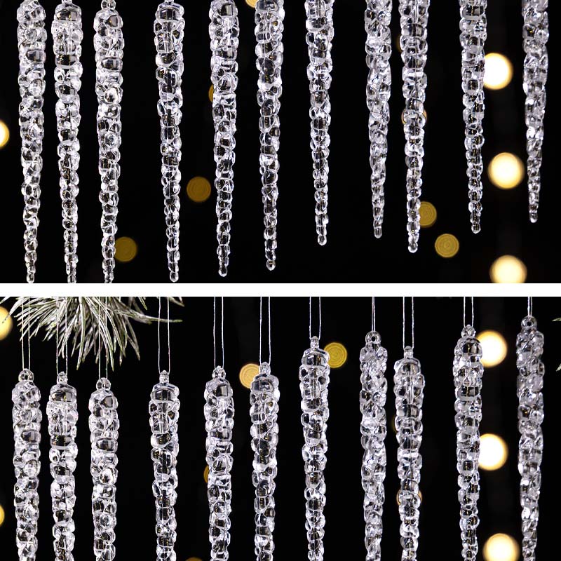 🔥LAST DAY SALE 50% OFF🔥 12PCS Glittering Christmas Tree Icicle Decorations