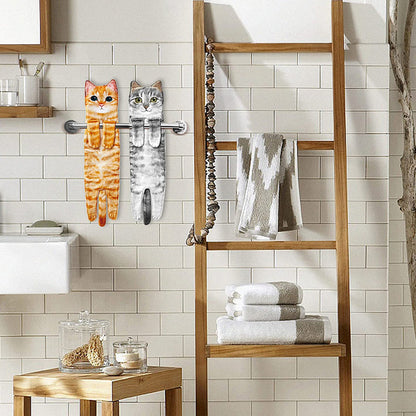 🎁LAST DAY SALE 50% OFF✨😺Cute Cat Hand Towel🐾