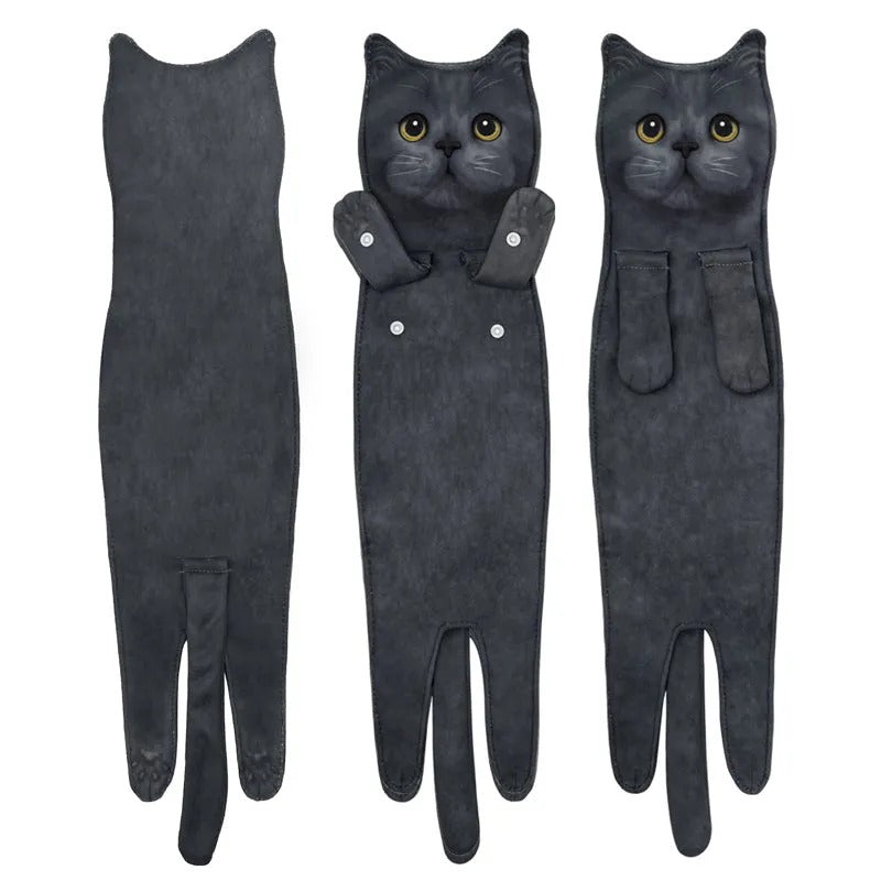 🎁LAST DAY SALE 50% OFF✨😺Cute Cat Hand Towel🐾