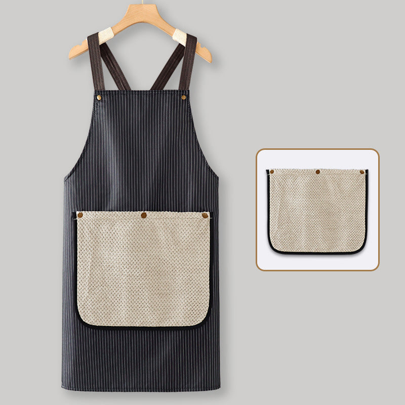 🔥Last day of the limited-time 50% off sale!🔥Cross-Back Waterproof Apron with Detachable Hand Towel