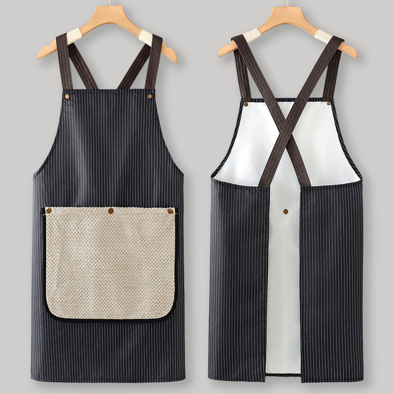 🔥Last day of the limited-time 50% off sale!🔥Cross-Back Waterproof Apron with Detachable Hand Towel
