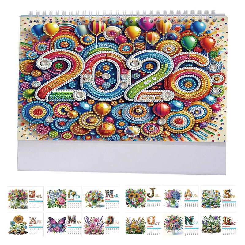 🎁Last Day 49% OFF🗓️2026 Standing Desk Calendar DIY Diamond Art Painting