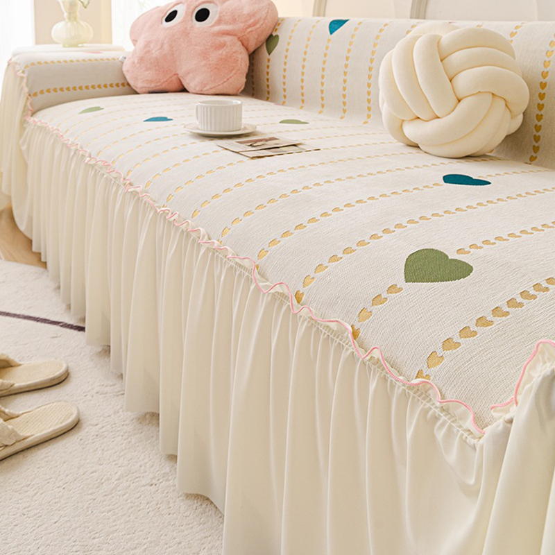 Rustic Charm Couch Cover with Skirt