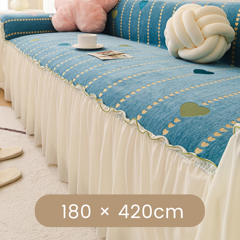 Rustic Charm Couch Cover with Skirt