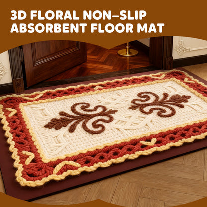 💥🎄Christmas Sale 50% OFF🎅💥3D Floral Yarn Anti-Slip Absorbent Floor Mat