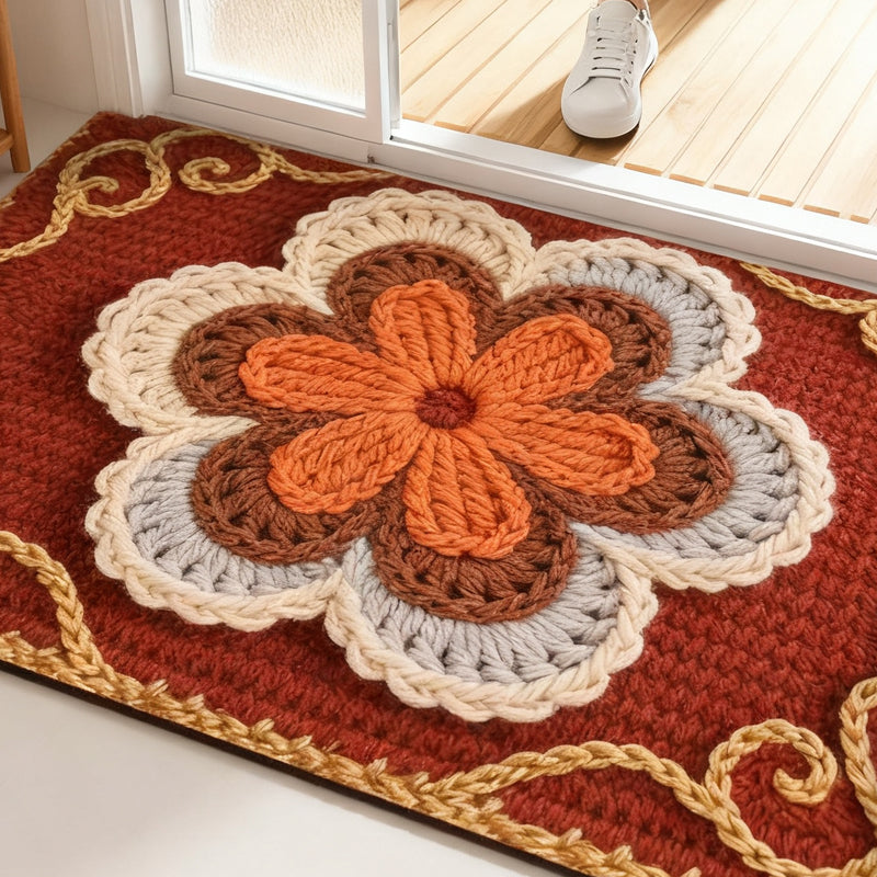 💥🎄Christmas Sale 50% OFF🎅💥3D Floral Yarn Anti-Slip Absorbent Floor Mat