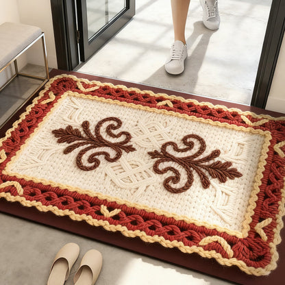 💥🎄Christmas Sale 50% OFF🎅💥3D Floral Yarn Anti-Slip Absorbent Floor Mat