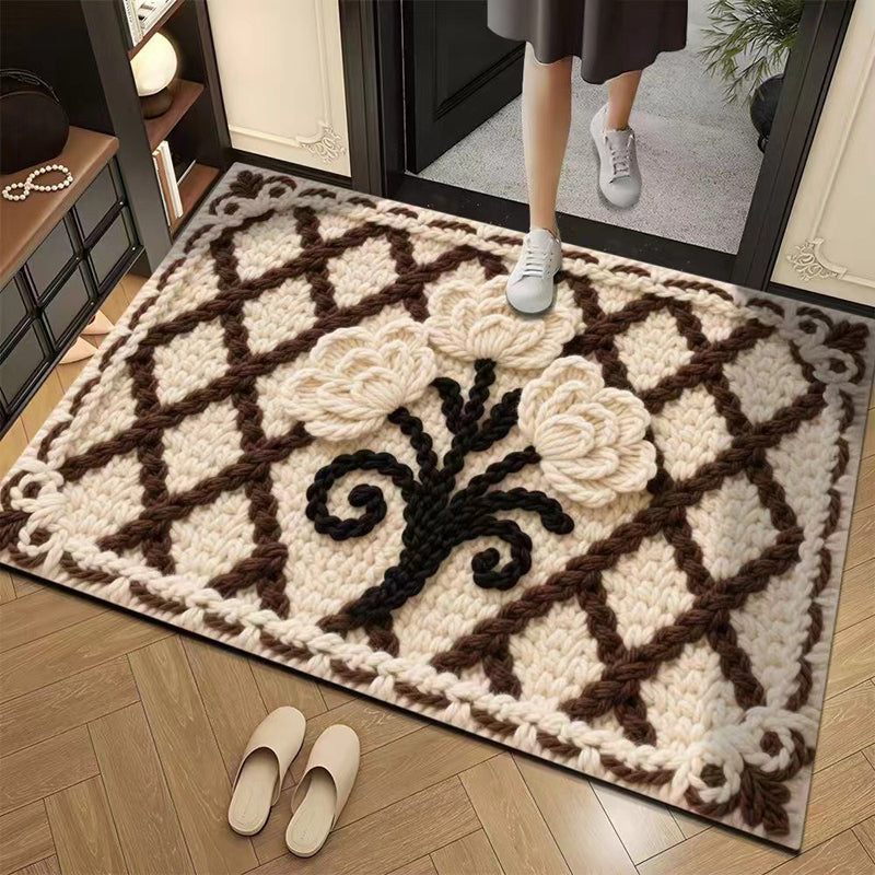 💥🎄Christmas Sale 50% OFF🎅💥3D Floral Yarn Anti-Slip Absorbent Floor Mat
