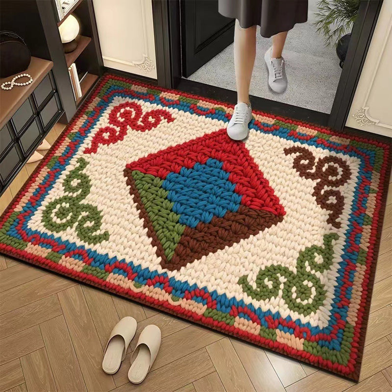💥🎄Christmas Sale 50% OFF🎅💥3D Floral Yarn Anti-Slip Absorbent Floor Mat