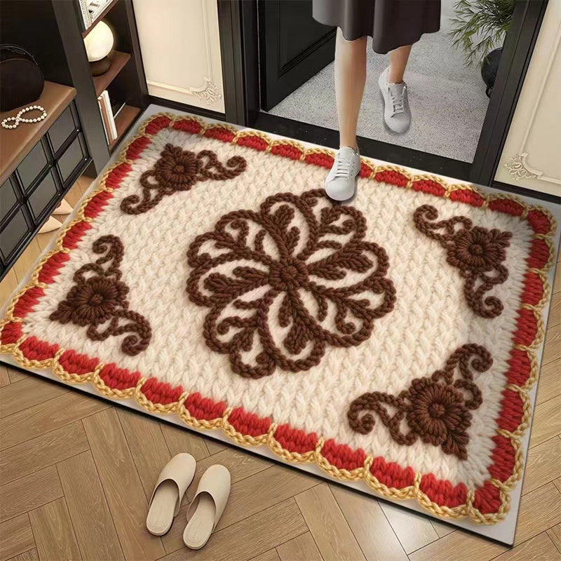 💥🎄Christmas Sale 50% OFF🎅💥3D Floral Yarn Anti-Slip Absorbent Floor Mat