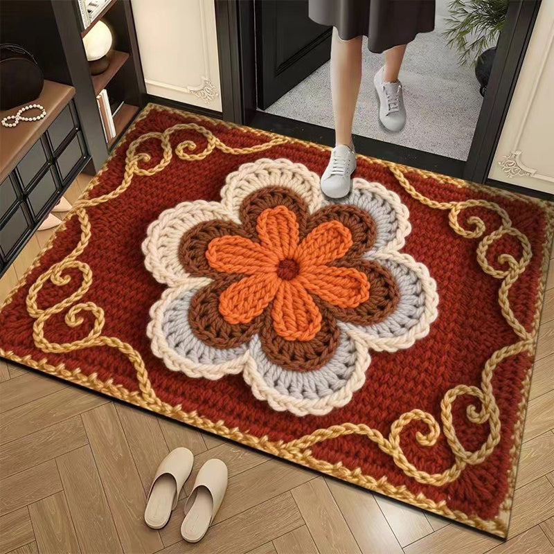 💥🎄Christmas Sale 50% OFF🎅💥3D Floral Yarn Anti-Slip Absorbent Floor Mat
