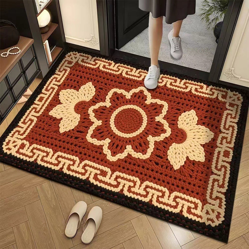 💥🎄Christmas Sale 50% OFF🎅💥3D Floral Yarn Anti-Slip Absorbent Floor Mat