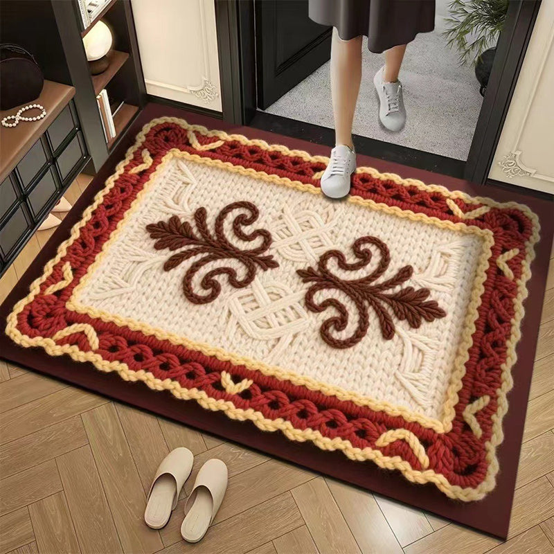 💥🎄Christmas Sale 50% OFF🎅💥3D Floral Yarn Anti-Slip Absorbent Floor Mat