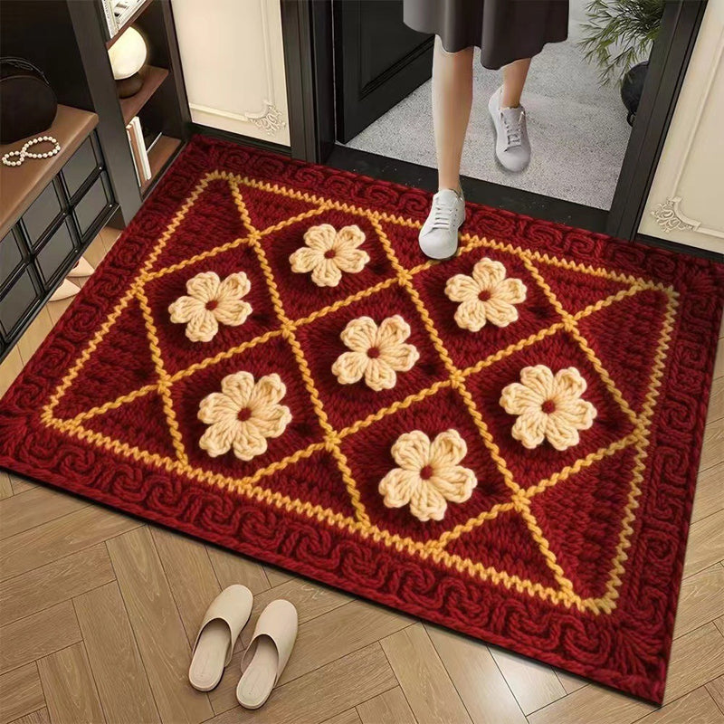 💥🎄Christmas Sale 50% OFF🎅💥3D Floral Yarn Anti-Slip Absorbent Floor Mat