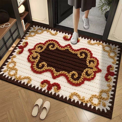 💥🎄Christmas Sale 50% OFF🎅💥3D Floral Yarn Anti-Slip Absorbent Floor Mat