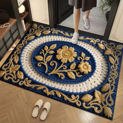 💥🎄Christmas Sale 50% OFF🎅💥3D Floral Yarn Anti-Slip Absorbent Floor Mat