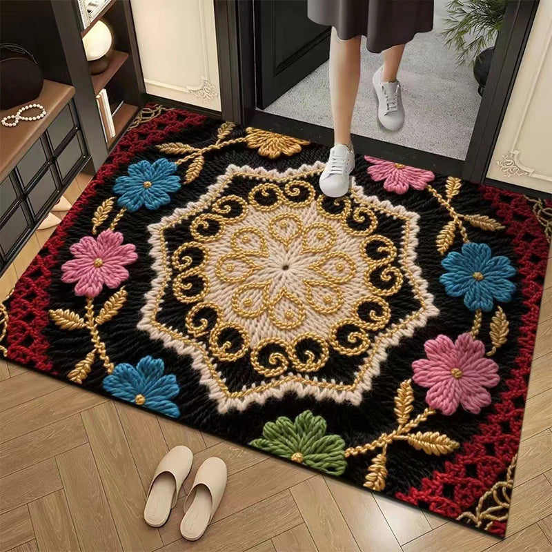 💥🎄Christmas Sale 50% OFF🎅💥3D Floral Yarn Anti-Slip Absorbent Floor Mat