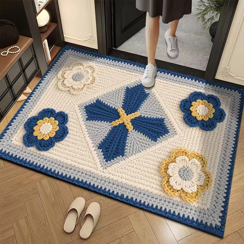 💥🎄Christmas Sale 50% OFF🎅💥3D Floral Yarn Anti-Slip Absorbent Floor Mat