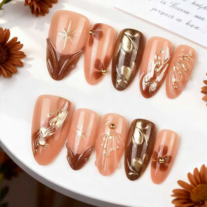 💥Christmas Sale 50% OFF💥30 PCS Handcrafted Almond Press-On Nails Set💅