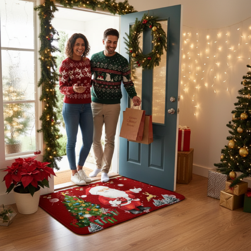 🎅🏻Cheerful Christmas Welcome Doormat