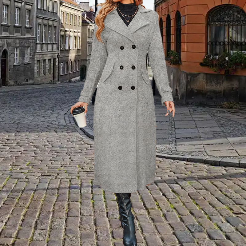 🎅BLACK FRIDAY SALE 50% OFF!!!🎄Women's Long Warm Double-Breasted Coat✨