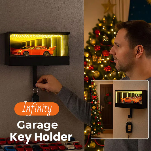 ⏳Limited-time 50% off⏰Infinity Mirror LED Garage Key Holder🗝️🪞🏎️